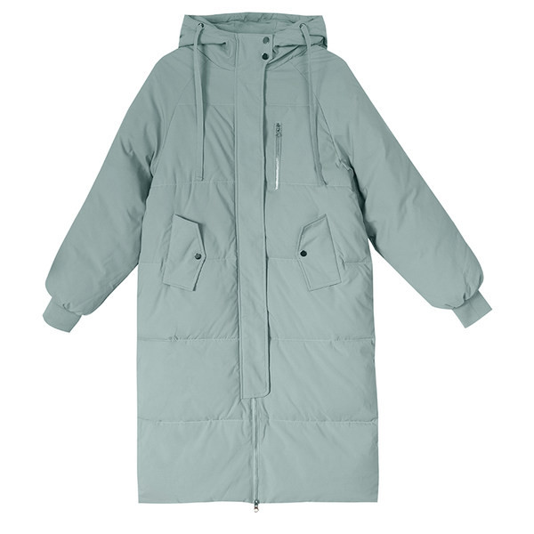 Hosszú téli női kabát kapucnival - három színben