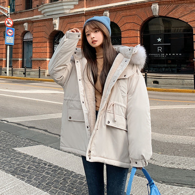 Geaca de iarna dama model Oversize cu gluga