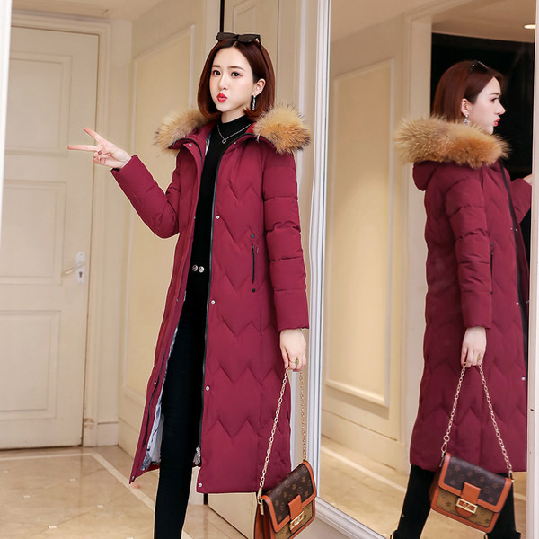 Geaca de iarna calda - model lung cu gluga in puf