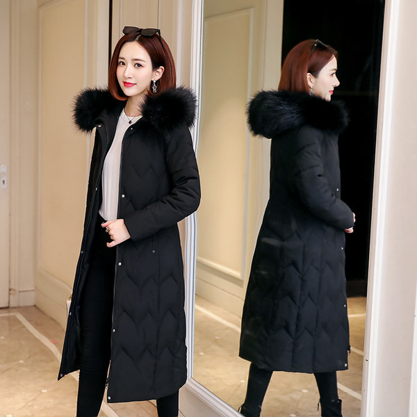 Geaca de iarna calda - model lung cu gluga in puf