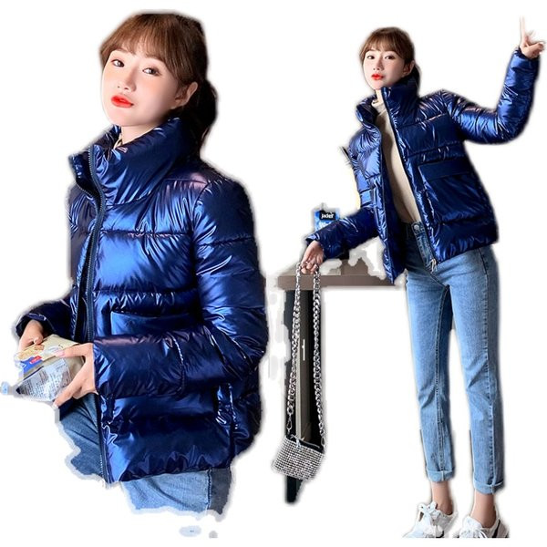 Stílusos női rövid kabát sima modell kapucni nélkül