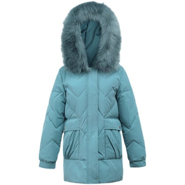 Jachetă de puf actuală cu glugă