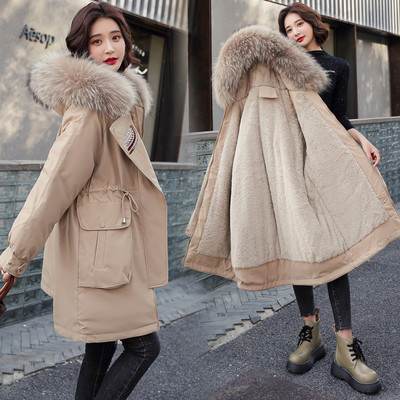 Geacă de iarnă pentru femei cu glugă în puf și căptușeală caldă