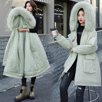 Geacă de iarnă pentru femei cu glugă în puf și căptușeală caldă