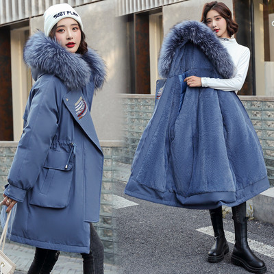 Geacă de iarnă pentru femei cu glugă în puf și căptușeală caldă