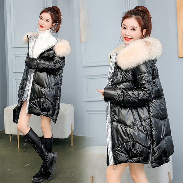 Jachetă de puf de damă elegantă cu fermoar model lat