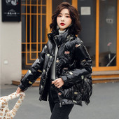 Geaca de iarna dama cu guler inalt si fermoar - patru culori