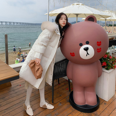 Sima modell hosszú téli kabát kapucnival és cipzárral