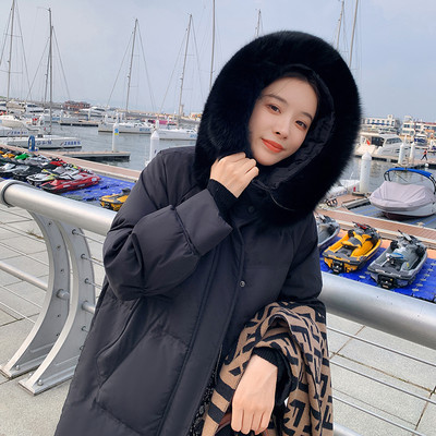 Sima modell hosszú téli kabát kapucnival és cipzárral