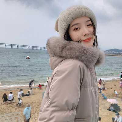 Sima modell hosszú téli kabát kapucnival és cipzárral