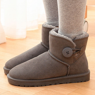 Дамски зимни боти до глезена с топла подплата