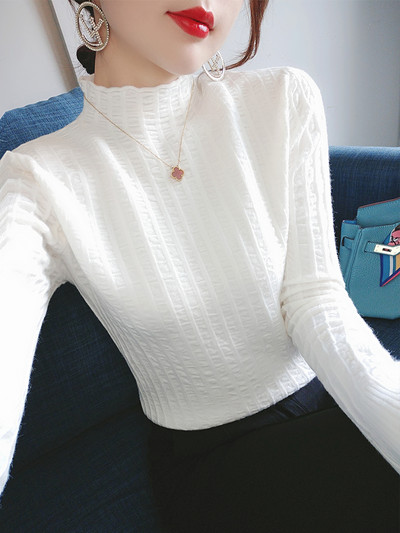 Casual γυναικείο πουλόβερ με γιακά πόλο - λεπτό μοντέλο