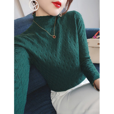 Дамски пуловер с висока поло яка - няколко цвята