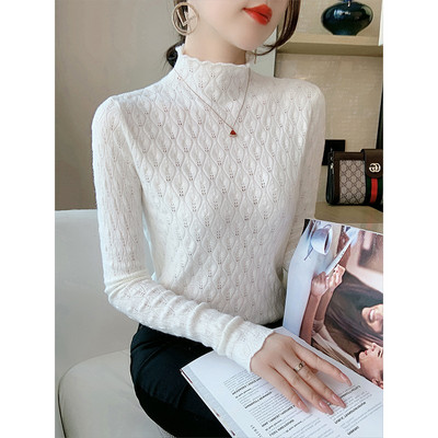 Дамски пуловер с висока поло яка - няколко цвята