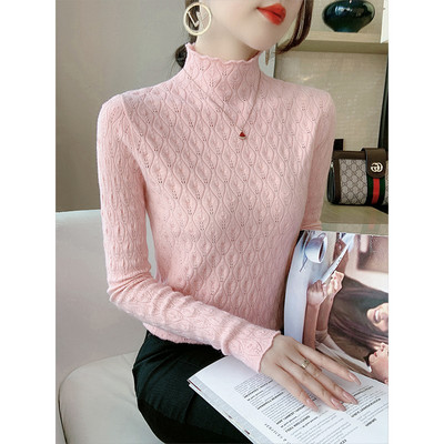 Дамски пуловер с висока поло яка - няколко цвята