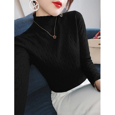 Дамски пуловер с висока поло яка - няколко цвята