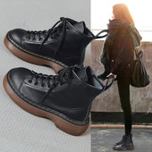 дамски боти тип кубинки с масивна подметка