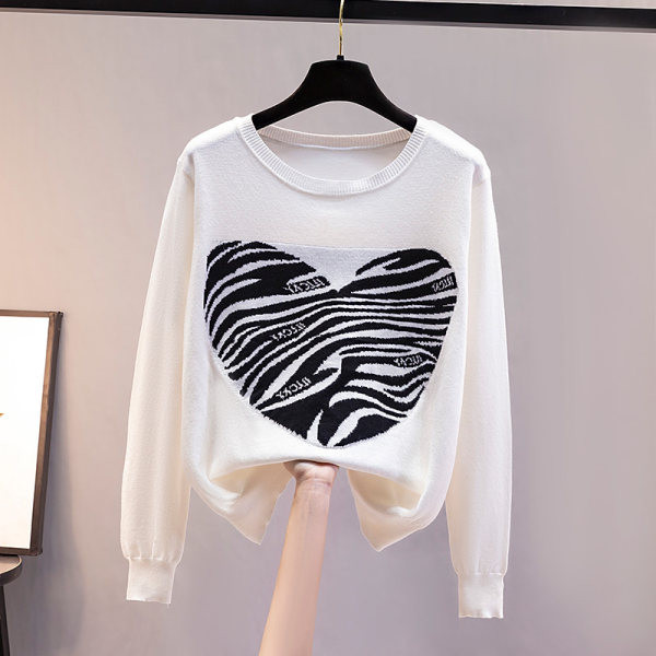 Дамска ежедневна блуза  с обло деколте в бял и черен цвят 