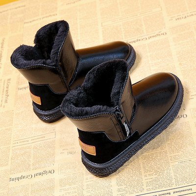 Нов модел дамски заоблени боти с топла подплата