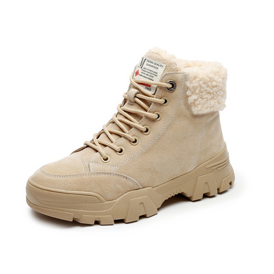 Дамски топли боти с емблема и връзки