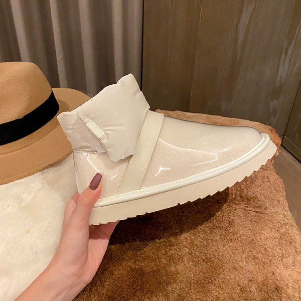 Дамски едноцветни боти с равна подметка - три цвята