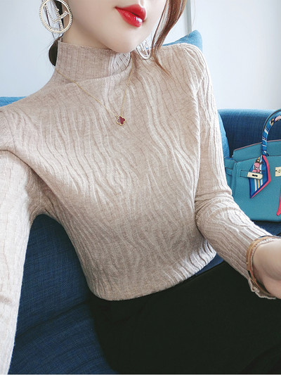 Γυναικείο μοντέρνο πουλόβερ με μακριά μανίκια