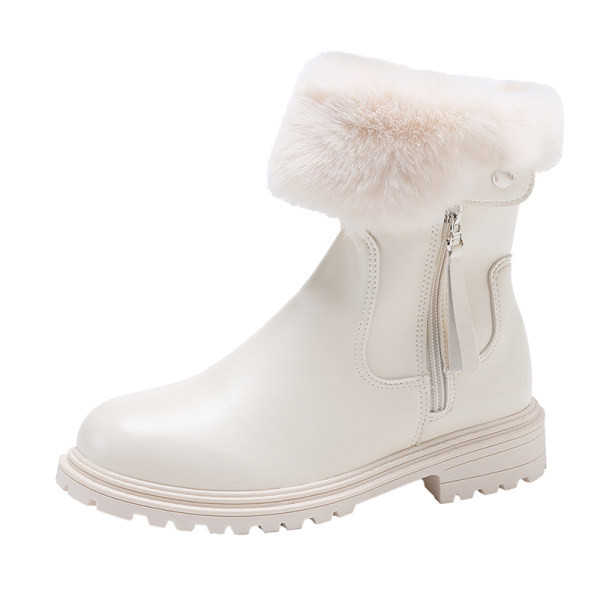 Дамски боти с пух и топла подплата 