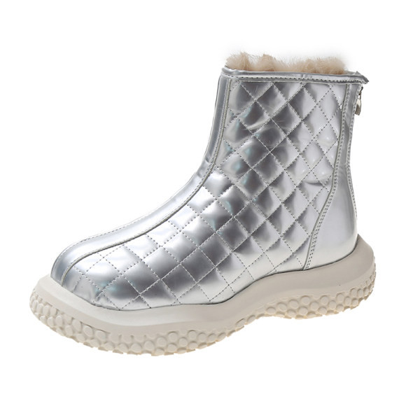 Дамски боти с капитонирана еко кожа и топла подплата