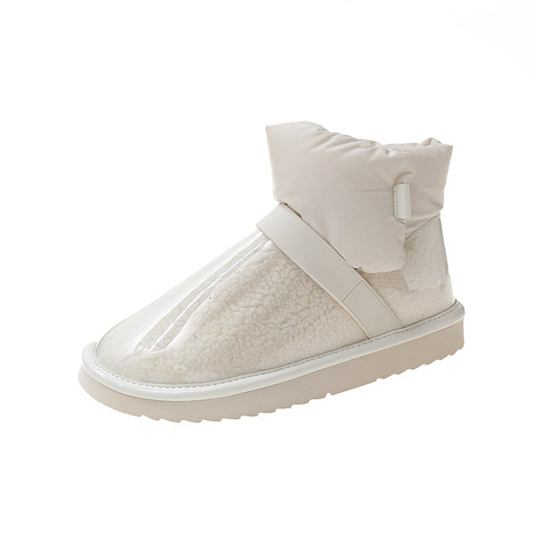 Дамски боти с топла подплата и равна  подметка