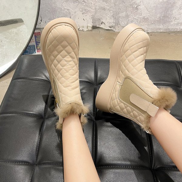 Нов модел боти от еко кожа с пух