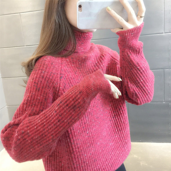 Zimski casual džemper s širokim polo ovratnikom