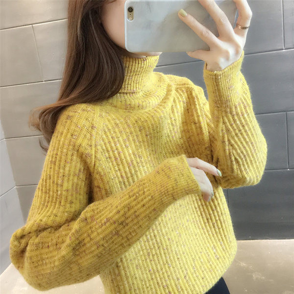 Zimski casual džemper s širokim polo ovratnikom