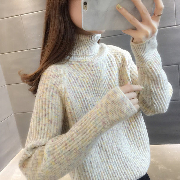 Zimski casual džemper s širokim polo ovratnikom