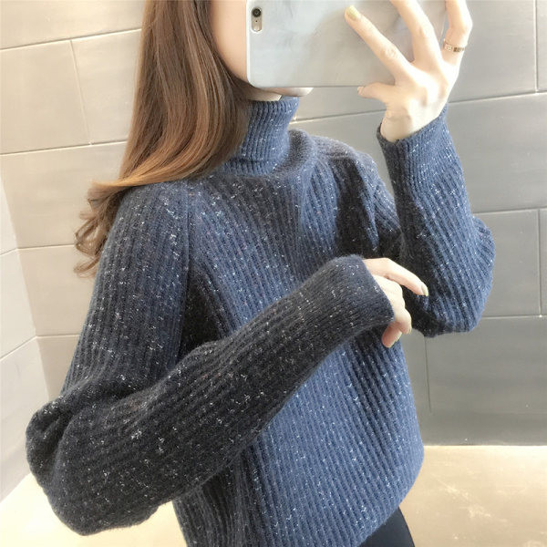 Zimski casual džemper s širokim polo ovratnikom