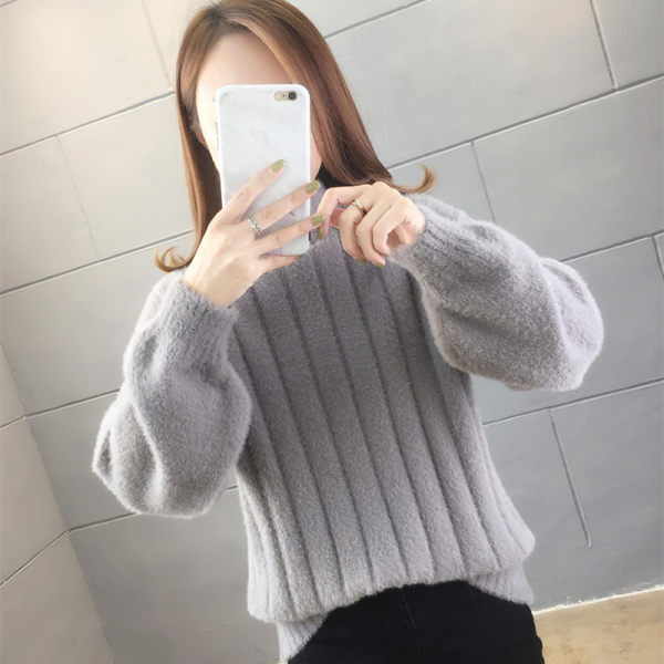 Дамски ежедневен пухен пуловер в няколко цвята