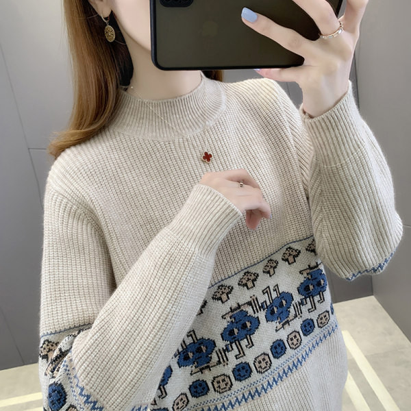 Πλεκτό γυναικείο χειμωνιάτικο πουλόβερ