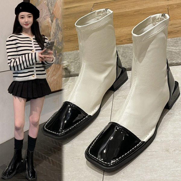 Öko-nahast neljakandilised naiste saapad