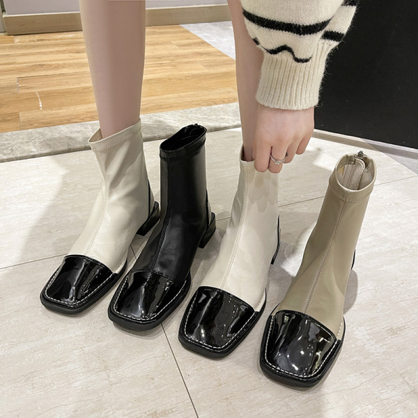 Öko-nahast neljakandilised naiste saapad