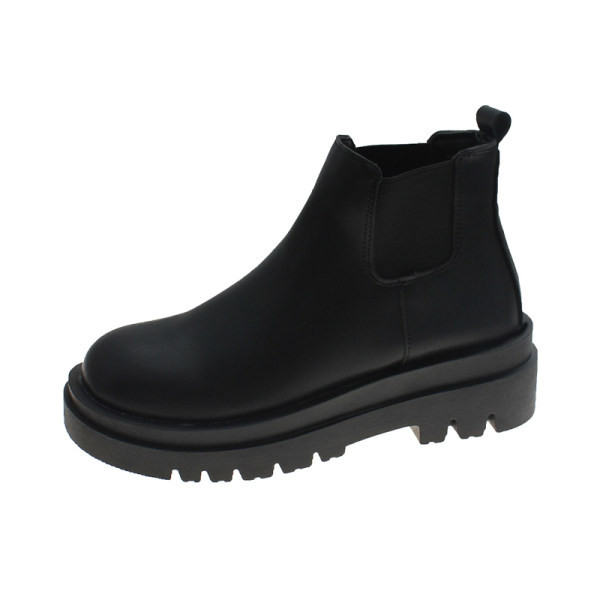 Изчистен модел дамски боти до глезена с ластик