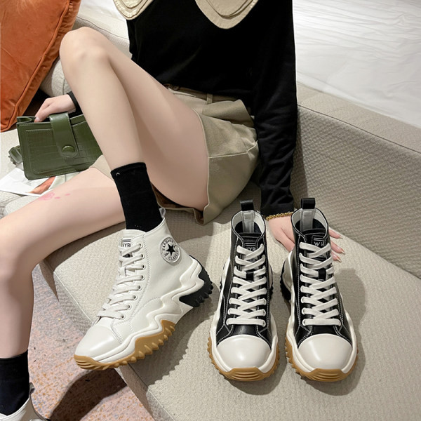 Спортни дамски боти от изкуствена кожа