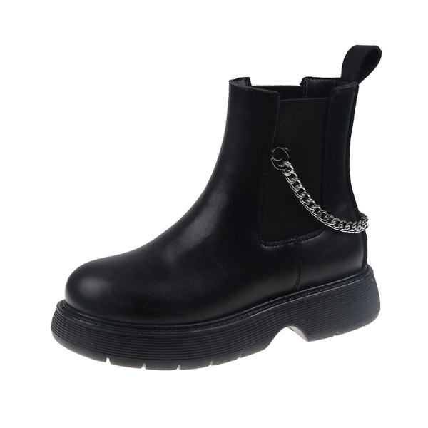Модерни дамски боти с метална верига 