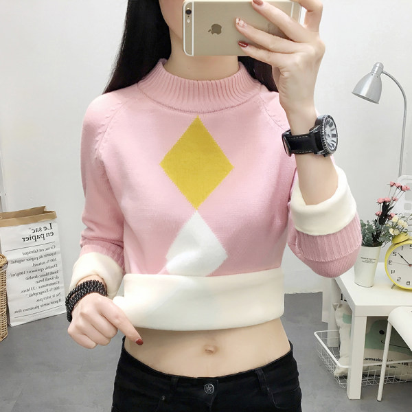 Γυναικείο πουλόβερ με χρωματιστό σχέδιο