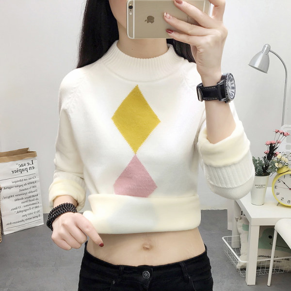 Γυναικείο πουλόβερ με χρωματιστό σχέδιο