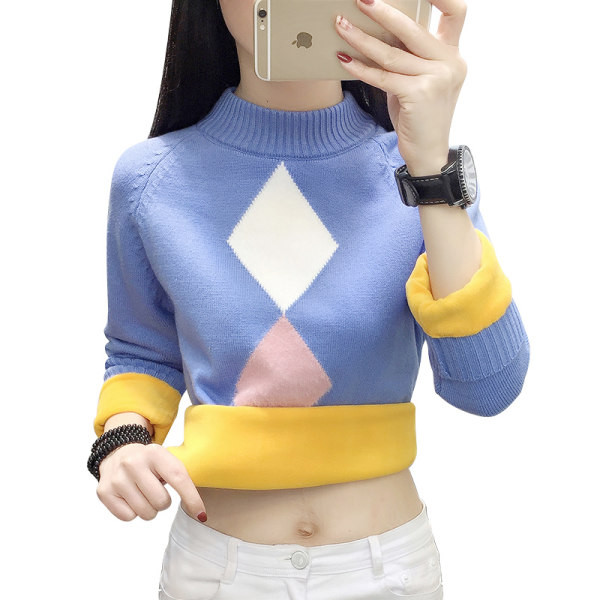 Γυναικείο πουλόβερ με χρωματιστό σχέδιο