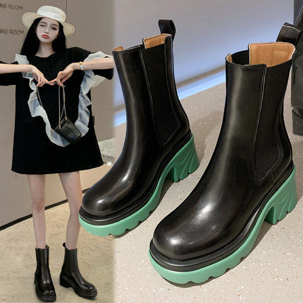 Bőr női csizma műbőrből - három színben