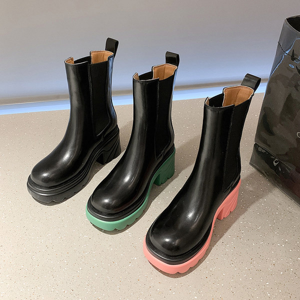 Bőr női csizma műbőrből - három színben