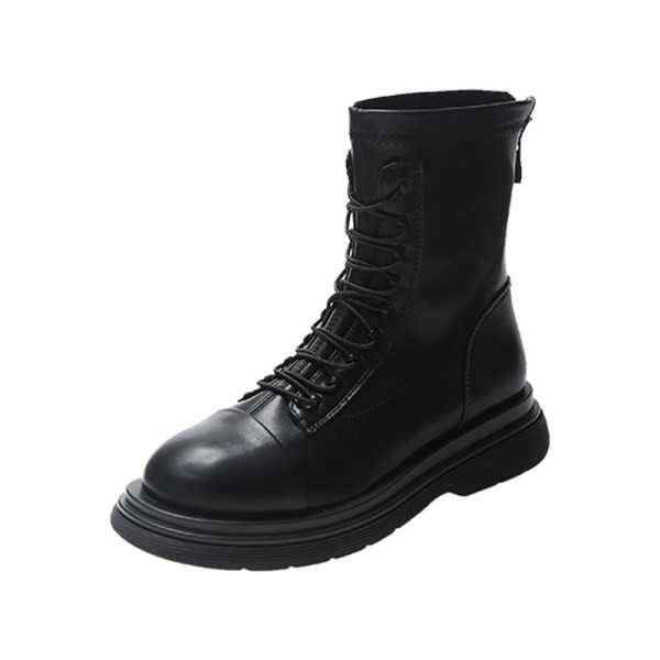 Alkalmi eco bőr csizma fűzős két színben