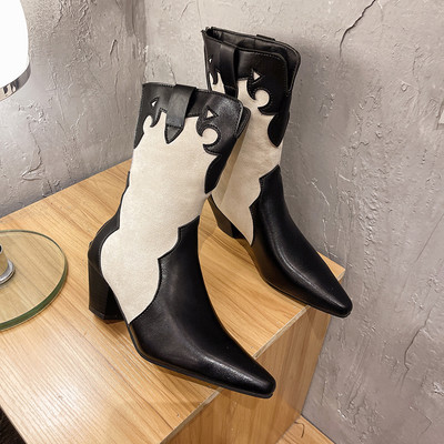 Női csizma, hegyes modell - cowboy stílusú