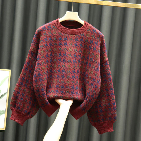 Γυναικείο χειμωνιάτικο πουλόβερ με φαρδιά μανίκια