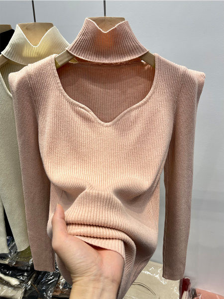 Modern női blúz magas gallérral - több színben